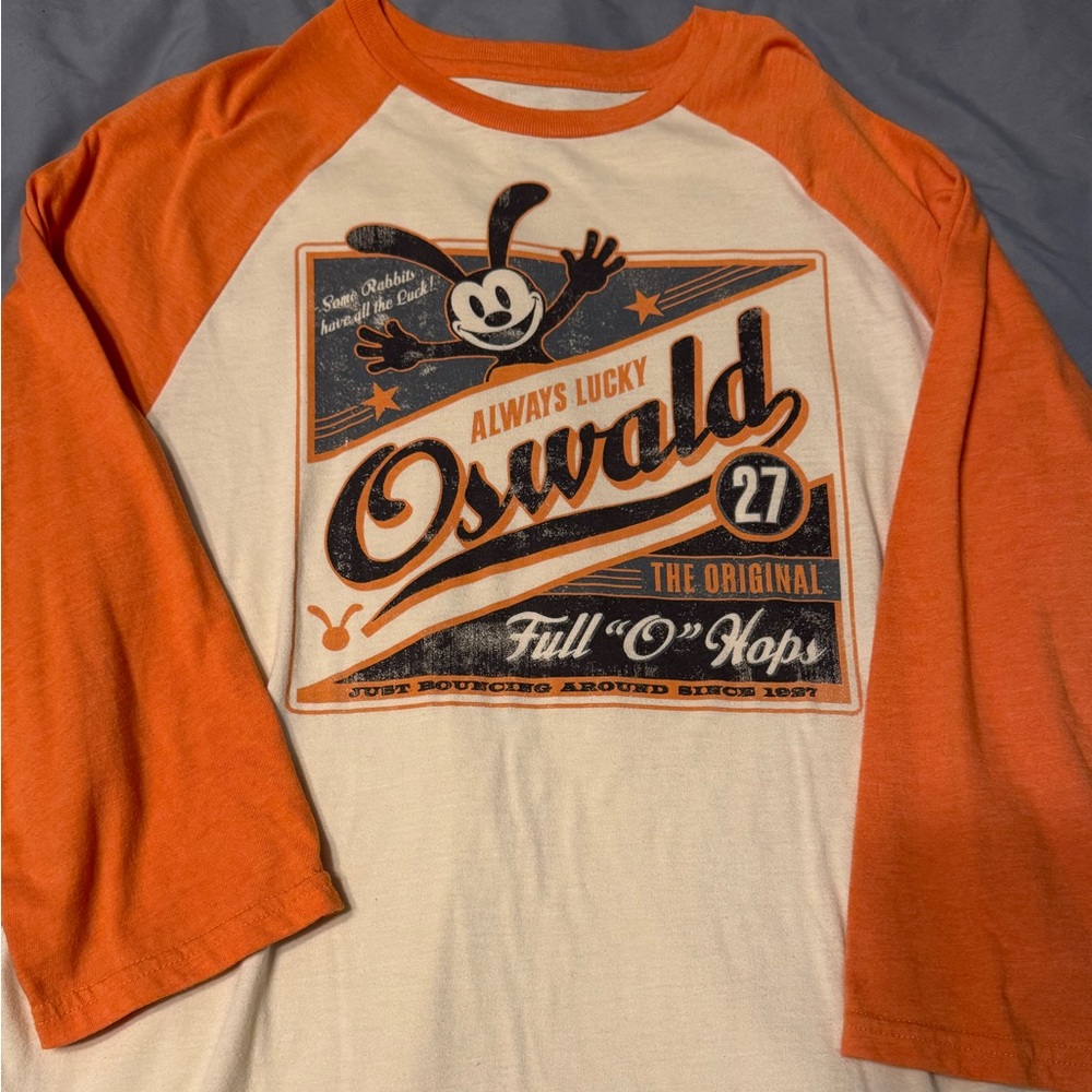 Disney Oswald 3/4 sleeve T-shirt size Medium